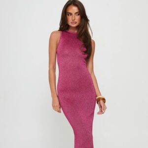 Princess Polly Tourista Maxi Dress Hot Pink US 10